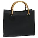 GUCCI Bamboo Tote Bag Leather Black Auth ep3665 - Gucci