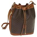 CELINE Macadam Canvas Shoulder Bag PVC Leather Brown Auth ki4237 - Céline