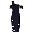 Alexander McQueen Black Cut-Out Detail One Shoulder Bandage Midi Dress - Autre Marque