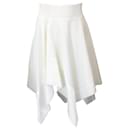 Alexandre Vauthier White Asymmetric Hem Stretch Knit Skirt - Autre Marque