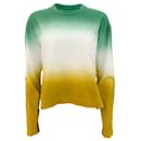 Sacai Green / Gold Ombre Shirt With Side Snaps - Autre Marque