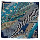 Blaue Hermès-Gutscheine Indiens Seidenschal Schals