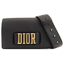 Schwarze mittelgroße Dior Dio (R)evolution Umhängetasche mit Klappe 