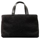 Schwarze Einkaufstasche aus Wolle von Prada