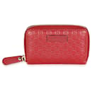 Gucci Red Microguccissima Leather Compact Wallet