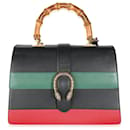 Gucci Black Green Red calf leather Large Bamboo Dionysus Top Handle