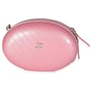 Bolso de noche con cadena de piel de becerro en color rosa Chevron de Chanel