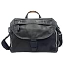 MCM Leather Business Bag Messenger Laptop Bag Black Shoulder Bag Purse