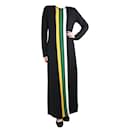 Black striped knit maxi dress - size L - Autre Marque