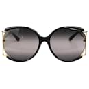Gucci Black oversized round sunglasses - size