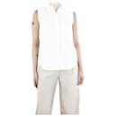 Camisa branca sem mangas - tamanho UK 8 - Brunello Cucinelli