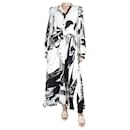 Black and white all-over printed dress - size UK 8 - Loewe