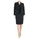 Black sleeveless v-neck dress and jacket set - size UK 10 - Hugo Boss