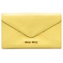 Miu Miu Yellow Envelope Flap Long Wallet