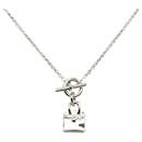 Collana Hermès con ciondolo Birkin con amuleti in argento