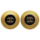 Pendientes de clip Chanel Gold CC
