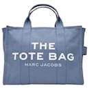 Small Traveler Tote Bag in Blue Shadow Cotton - Marc Jacobs