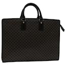 CELINE Macadam Canvas Tote Bag PVC Leather Black Auth 68685 - Céline