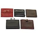 GUCCI Wallet Leather 5Set Black Brown Red Auth bs12993 - Gucci