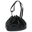 Christian Dior Canage Shoulder Bag patent Black Auth bs12459