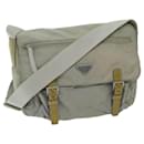 PRADA Shoulder Bag Nylon Gray Auth 68807 - Prada
