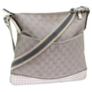 GUCCI GG implementation Sherry Line Shoulder Bag Silver Gray 145857 auth 68676 - Gucci