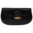 GUCCI Interlocking Clutch Bag Leather Black Auth yk11284 - Gucci