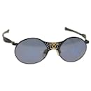 CHANEL Óculos de sol metal Preto CC Auth bs12235 - Chanel