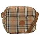 Burberrys Nova Check Shoulder Bag Canvas Beige Auth bs12602 - Autre Marque