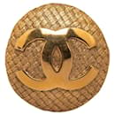 CC Quilted Round Brooch - Chanel