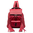 Leather Bamboo Fringe Backpack - Gucci