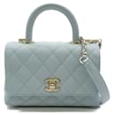 CC Caviar Quilted Small Handle Flap Bag - Chanel