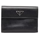 Saffiano Leather Trifold Wallet - Prada