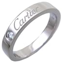 Platinum C De Engraved Ring - Cartier