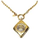 Diamond Frame CC Pendant Necklace - Chanel