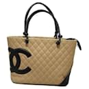 Cambon Quilted Leather Tote Bag - Chanel