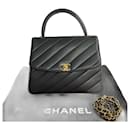 CC Chevron Top Handle Bag - Chanel