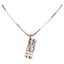 Oblique Monogram Silver Pendant Necklace - Dior