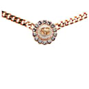 Rhinestone Flower lined G Pendant Necklace - Gucci