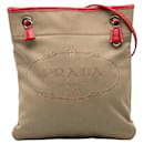Bolsa tiracolo com logo Canapa - Prada