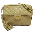 CC Quilted Leather Camera Bag - Chanel