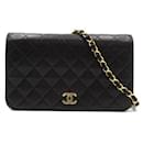 CC Quilted Leather Full Flap Bag - Chanel