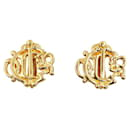 Boucles d'oreilles à clip avec logo et insigne - Dior