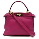 Medium peekaboo leather handbag - Fendi