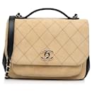 Borsa a mano Chanel Business Affinity in pelle scamosciata beige