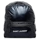 Mochila negra de nailon Nuxx con logotipo de Saint Laurent