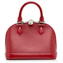 Cartable rouge Louis Vuitton Epi Alma BB
