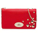 Portafoglio rosso Mulberry Bayswater San Valentino su borsa a tracolla con catena