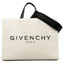 Braune Givenchy Canvas-Einkaufstasche „G-Tote“ mit mittlerer Größe