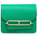 Grünes Hermès Evercolor Roulis Slim Portemonnaie